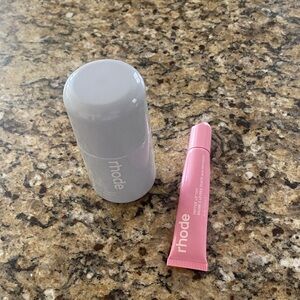 RHODE Pink Lip Balm and Gray Gloss Set